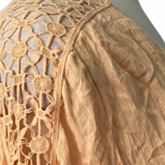 Free people runaway crochet orange top sz-XS - Picture 5 of 7